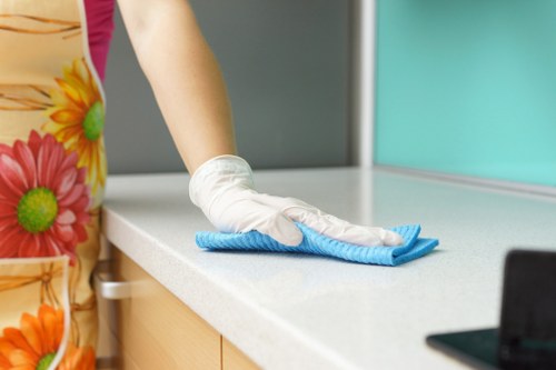 Risk assessment being completed before a Battersea cleaning service