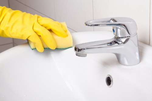 Bathroom deep cleaning as part of end of tenancy cleaning in Battersea