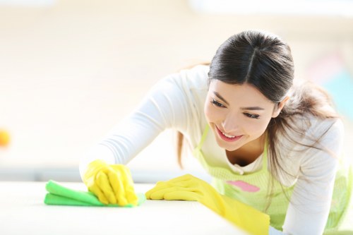Organised domestic clearance with reusable items separated for recycling