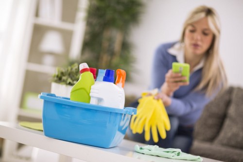 Staff member noting a cleaning issue for review